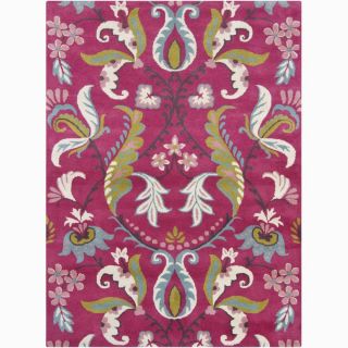 Hand tufted Mandara Pink Floral Wool Rug (9 x 13) Price $568.32