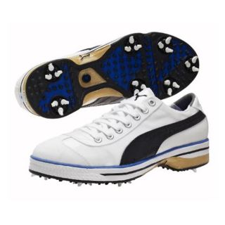Puma Mens Club 917 White/ Black/ Dazzling Blue Golf Shoes
