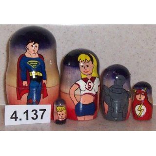 man Russian Nesting Doll 5 Pieces / 4 in Tall #4.137 