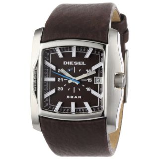 Diesel Mens Brown Leather Strap Watch Today $89.99