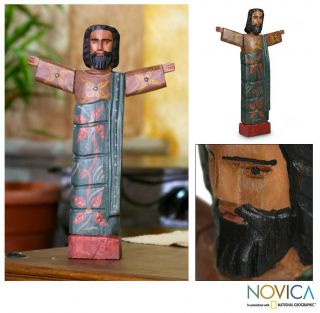 Pine Wood Jesus Preaching Sculpture (Guatemala) Today $42.09 4.5 (2