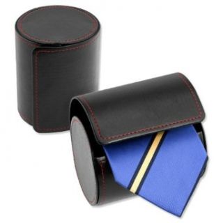 Black Leatherette Tie Case  Leatherette Tie Holder