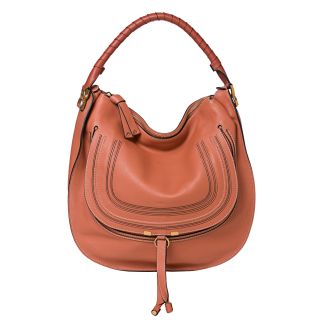 Chloe Marcie Large Coral Leather Hobo Bag