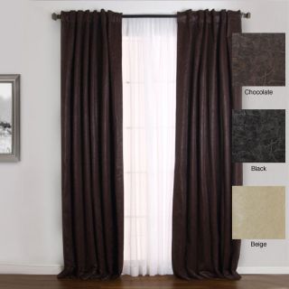 Faux Leather Insulated Thermal 84 inch Curtain Pair