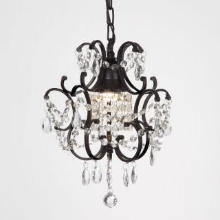 Wrought Iron and Crystal 5 light Chandelier