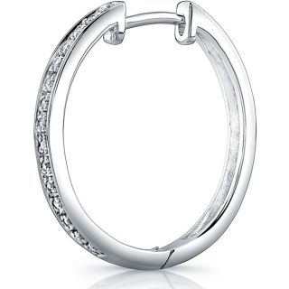 Miadora Sterling Silver 1/6ct TDW Diamond Hoop Earrings Today $88.99