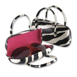 AS140TG Zebra Large Handbag Eyeglass Case (Black/White