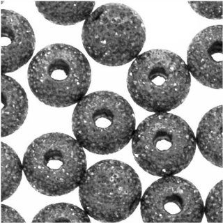 Gunmetal Plated Stardust Sparkle Round Beads 4mm (144)