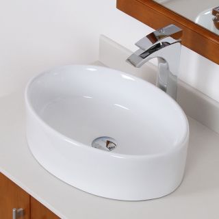 Elite White Ceramic Oval Bathroom Sink Today $120.99
