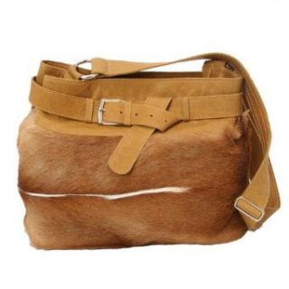 Luxury African Springbok Skin Leather Handbag   Cathy