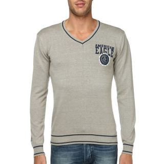 AMERICAN EAGLE Pull Homme Gris chiné Gris chiné   Achat / Vente PULL