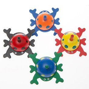 Wooden Bug Spinning Tops: Toys & Games