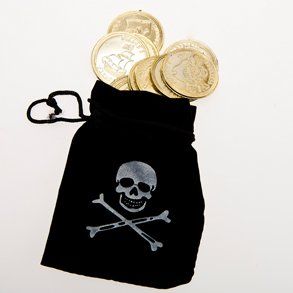 Pirate Drawstring Bag & Coins Toys & Games