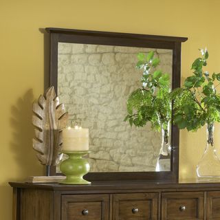 Modern Shaker Truffle Solid Mahogany Framed Mirror