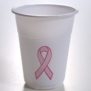 Plastic Pink Ribbon Cups Toys & Games