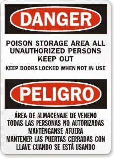 Danger Poison Storage Area All Unauthorized Persons Keep