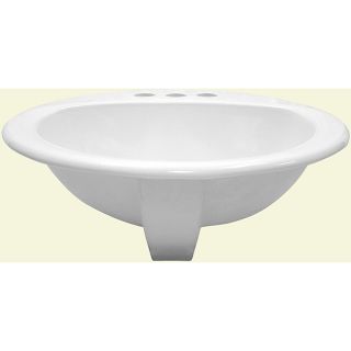 Decolav Vitreous China Drop In with Overflow and 4 inch Faucet