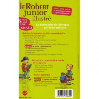 DICTIONNAIRE   LANGUE Dictionnaire Le Robert junior ilustré ; 8/11 an
