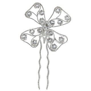 Tacori Bridal Evening Sterling Silver and White Topaz Hairpin