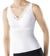 com Spanx Hide and Sleek V  Neck Lace Cami 139_144 S/White Clothing