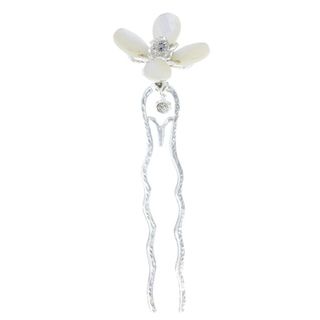 Tacori Bridal Evening Silver Mother of Pearl and Crystal Hairpin