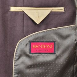 Mantoni Mens Brown Two button Wool Suit