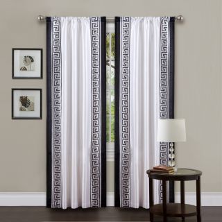 Lush Decor White/ Black 84 inch Metropolitan Curtain Panel Today $37