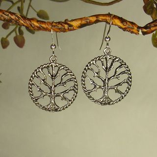 Jewelry by Dawn Antique Pewter Tree Of Life Earrings