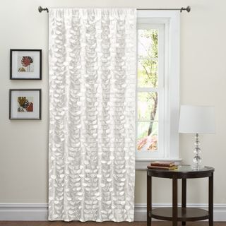 Lush Decor White 84 inch Lilian Curtain Panel
