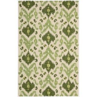Hand tufted Siam Green/ Ivory Rug (56 x 75)