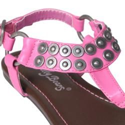 Journee Collection Girls Ye 9 Studded Accent T strap Sandals