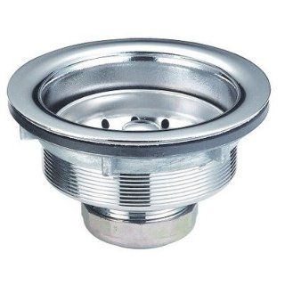Stainless Steel Basket Strainer with Brass Nut in Brushed Nickel