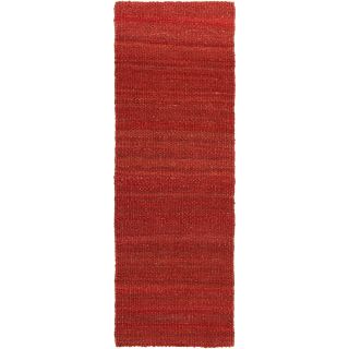 Mandara Hand woven Red Jute Rug (26 x 76) Today $94.99