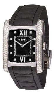 Ebel Womens 9256M48/158BC35 Brasilia Black Dial Diamond Watch