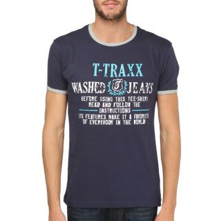 TRAXX T Shirt Homme Marine et gris Marine et gris   Achat / Vente T