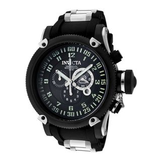 Invicta Mens Russian Diver Black Silicone & Stainless Steel Watch