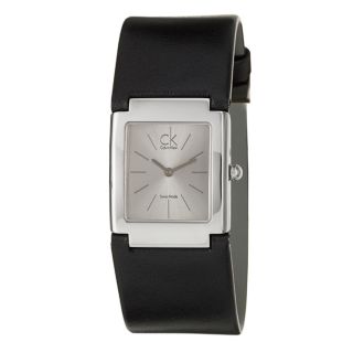 Calvin Klein Womens Dress Stainless Steel and Leather Strap Watch