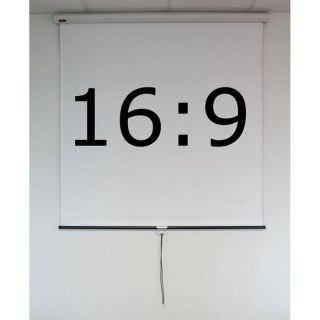 Ecran de projection manuel 178 x 102 cm bords noirs – Format 169