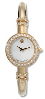 Movado Bareleto Womens 18k Gold Quartz Watch