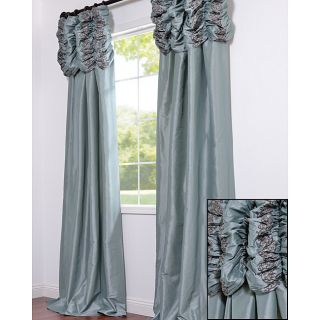 Sea Green Faux Silk Taffeta 108 inch Curtain Panel