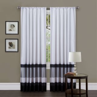 Lush Decor White/ Black 84 inch Iman Curtain Panel Today $25.94 4.3