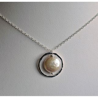 Silver and White Pearl Circle Pendant Necklace Today $44.99 5.0 (6