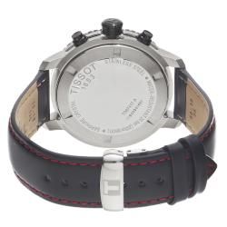 Tissot Mens PRS 200 Black Dial Black Leather Strap Watch