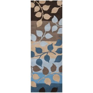 Handmade Soho Garden Brown New Zealand Wool Rug (26 x 8) MSRP $320