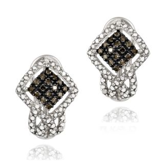 DB Designs Sterling Silver 1/3ct TDW Brown Diamond Earrings