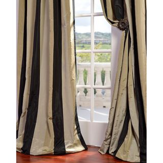 Striped Taffeta 108 inch Curtain Panel
