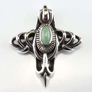 Maori Sterling Silver pendant with Jade Stone Belavier