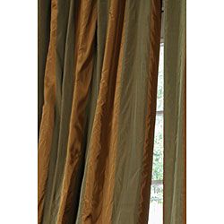 Signature Stripe Faux Silk Taffeta 108 inch Curtain Panel
