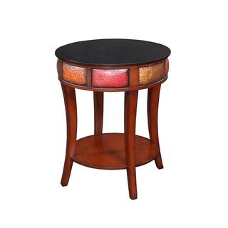 Creek Classics Hammered Metallic Round Accent Table