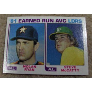 Nolan Ryan And Steve McCatty # 167 MLB Baseabll Card 